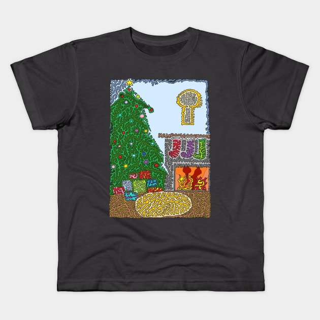 Twas The Night Before.. Kids T-Shirt by NightserFineArts